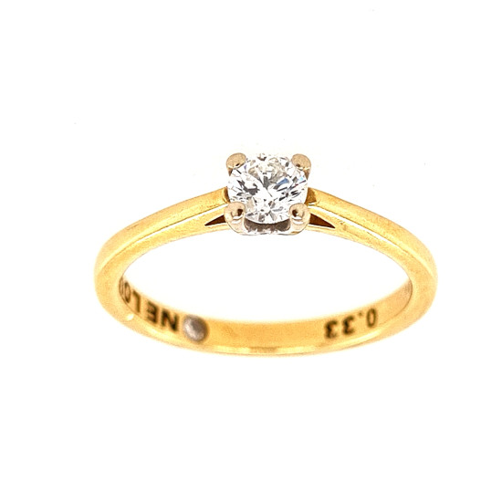 Pre Owned 18ct Diamond Solitaire ZN150